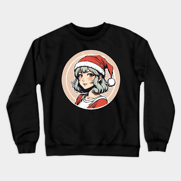 Your Silver Haired waifu is wearing a red hat Crewneck Sweatshirt by tempura